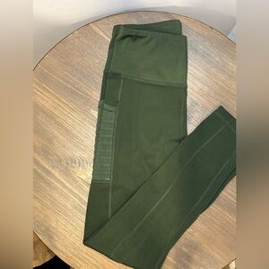 A Core Moto Green Athletic Leggings Size M